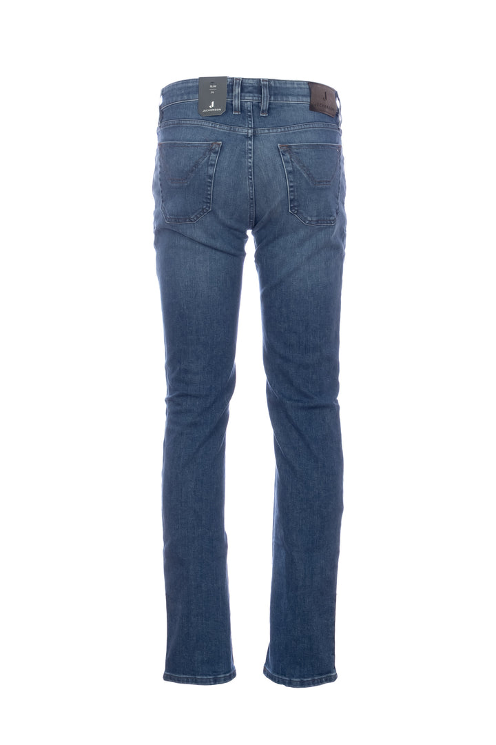 JECKERSON Jeans 5 tasche “JORDAN” in denim stretch lavaggio scuro - Mancinelli 1954