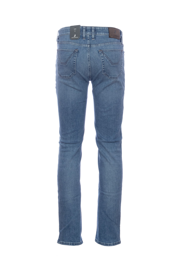 Jeans 5 tasche “JORDAN” in denim stretch lavaggio medio
