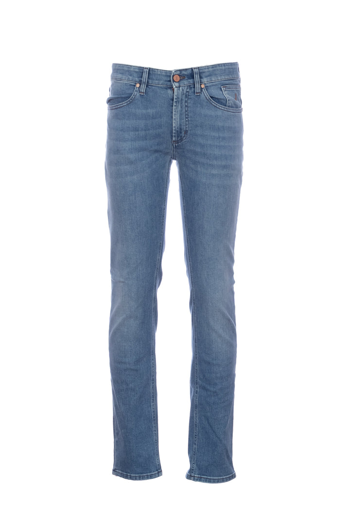 Jeans 5 tasche “JORDAN” in denim stretch lavaggio medio