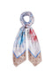 Natural scarf with floral print