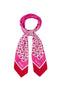 Fuchsia scarf with all-over logo print