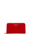 Grand portefeuille rouge zippé avec logo