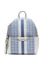Zaino jacquard in denim blu con logo