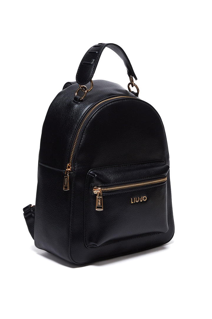 Sac à dos éco-durable noir effet foulonné