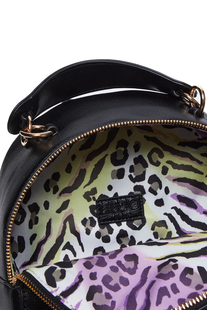 Sac à dos éco-durable noir effet foulonné