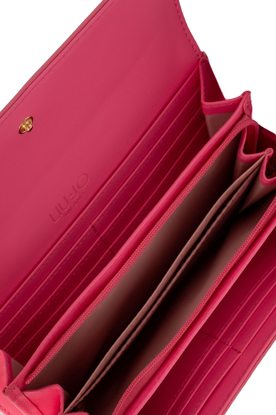 Portafoglio grande rosa con logo