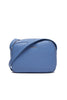 Borsa a tracolla blu con logo lettering