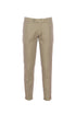 Pantalone chinos “MUCHA-P1C” sabbia a righe in cotone e lino con risvolto