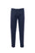 Pantalone chinos “MUCHA-P1C” blu a righe in cotone e lino con risvolto