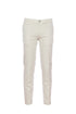 Pantalone chinos “MUCHA” beige in cotone tencel con risvolto