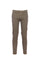 Pantalone chinos “MUCHA10” marrone in cotone tencel con risvolto