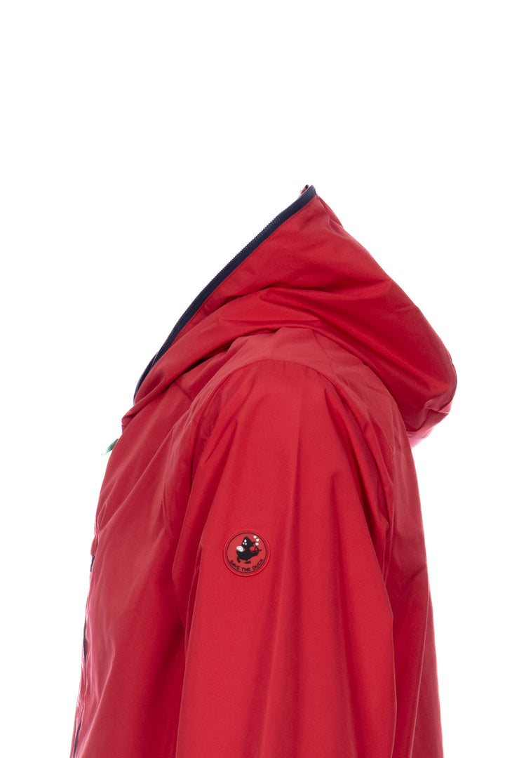 Giacca rossa “DAVID” super light impermeabile con cappuccio