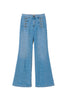 Flared jeans with decorative buttons