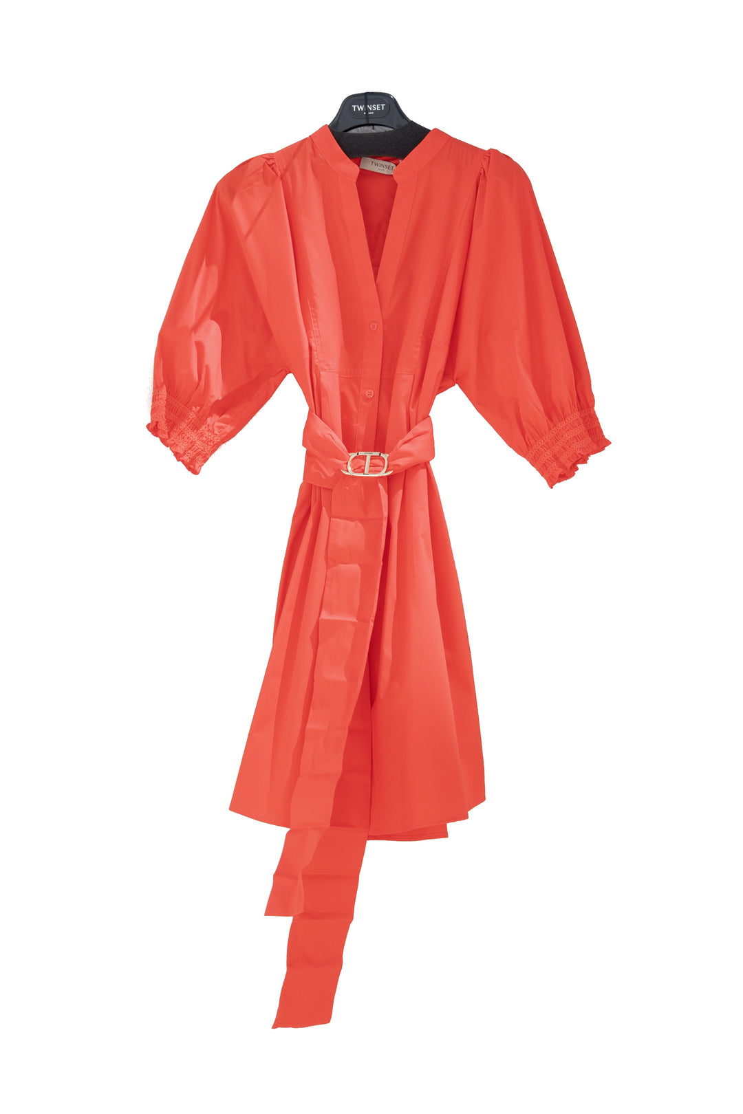 Twinset Gonna Lunga Corallo Twinset Abito Rosso Corallo TWINSET