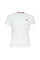T-shirt bianca in cotone con logo ricamato sul petto