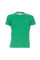 T-shirt verde in cotone con logo ricamato sul petto