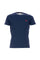 T-shirt blu navy in cotone con logo ricamato sul petto