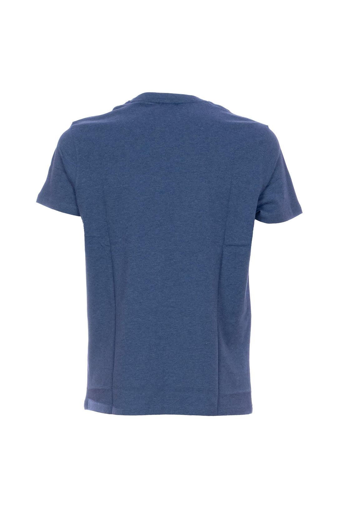 U.S. POLO ASSN. T-shirt blu melange in cotone con logo ricamato - Mancinelli 1954