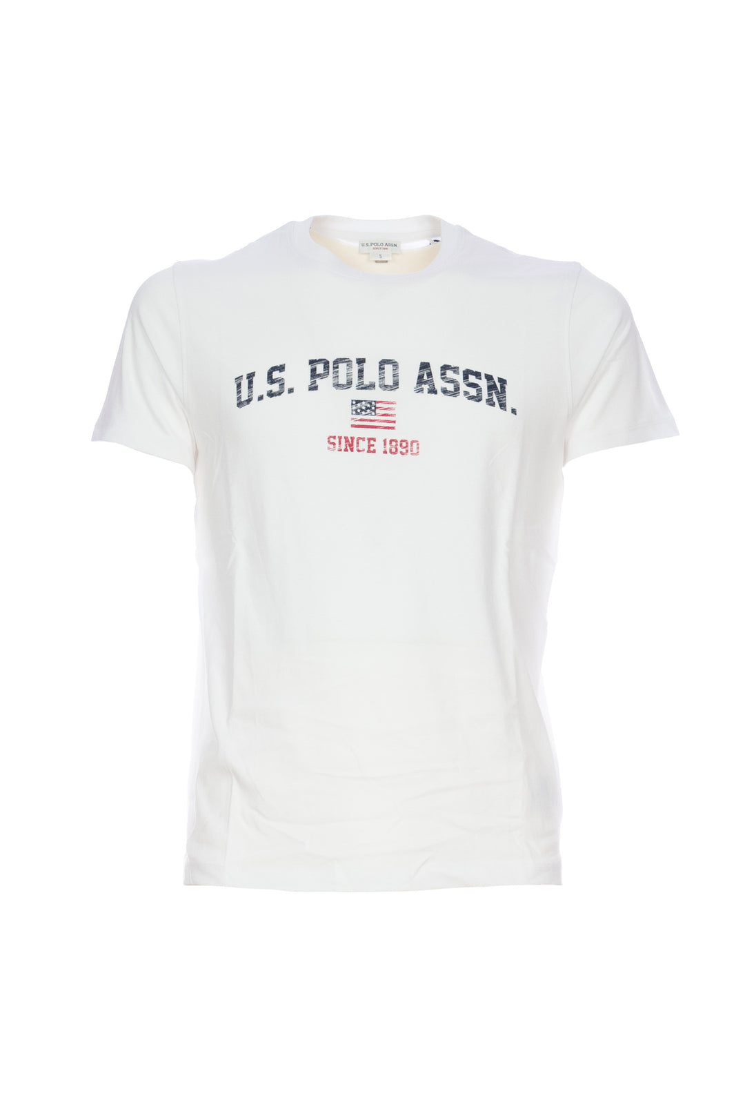 U.S. POLO ASSN. T-shirt bianca in cotone con stampa U.S. Polo Assn. - Mancinelli 1954