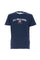 T-shirt blu navy in cotone con stampa U.S. Polo Assn.