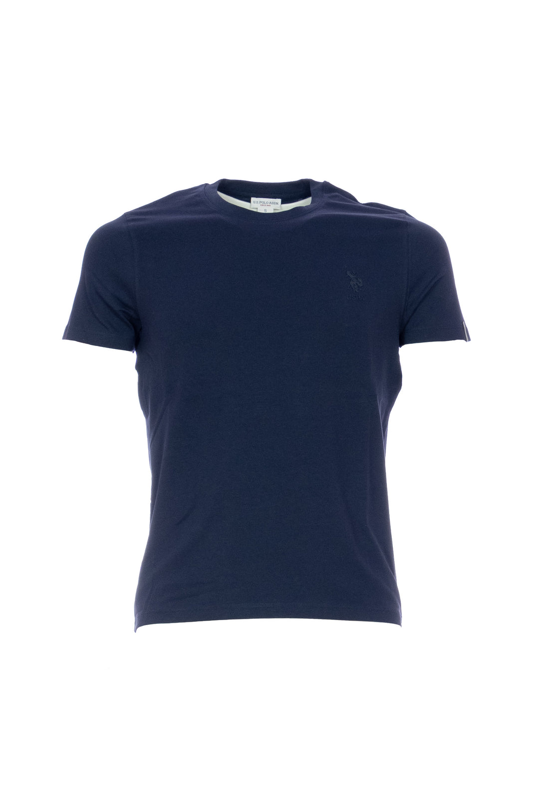 U.S. POLO ASSN. T-shirt blu navy in cotone stretch con logo USPA sul petto - Mancinelli 1954