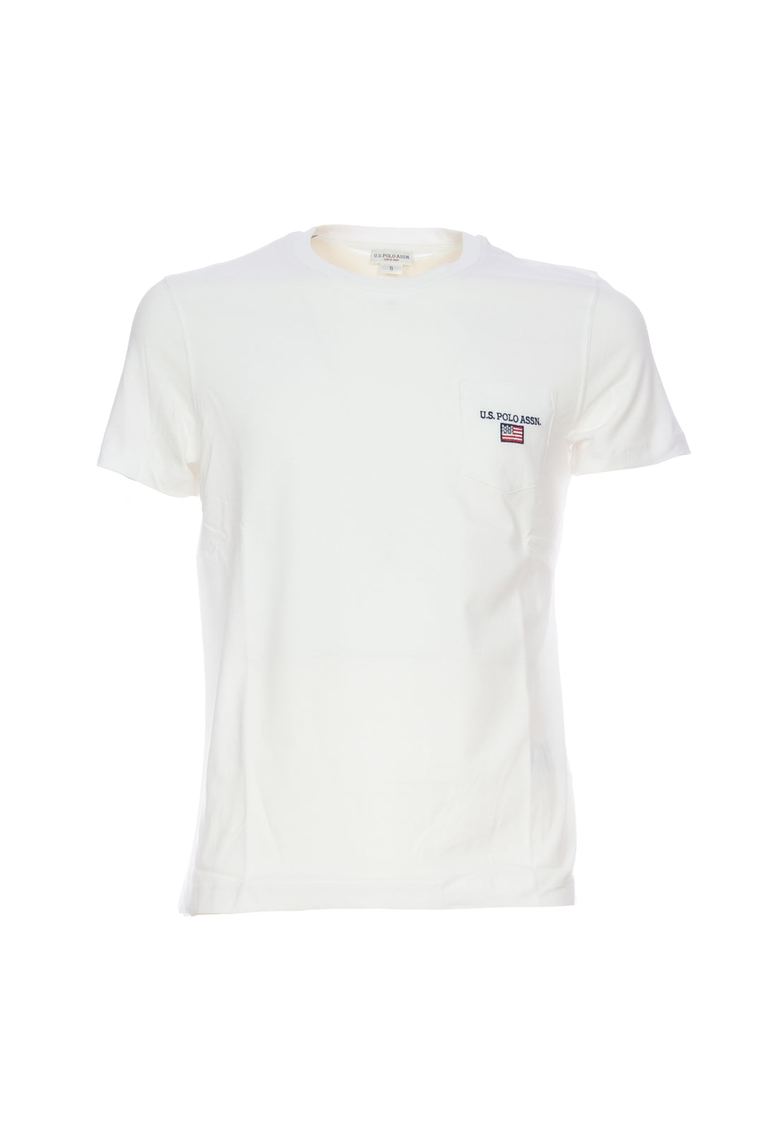 U.S. POLO ASSN. T-shirt bianca in cotone con taschino sul petto - Mancinelli 1954