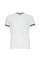 T-shirt bianca in piquet di cotone con taschino sul petto