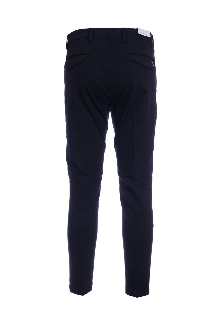Black “FRIEND” trousers in stretch technical cotton
