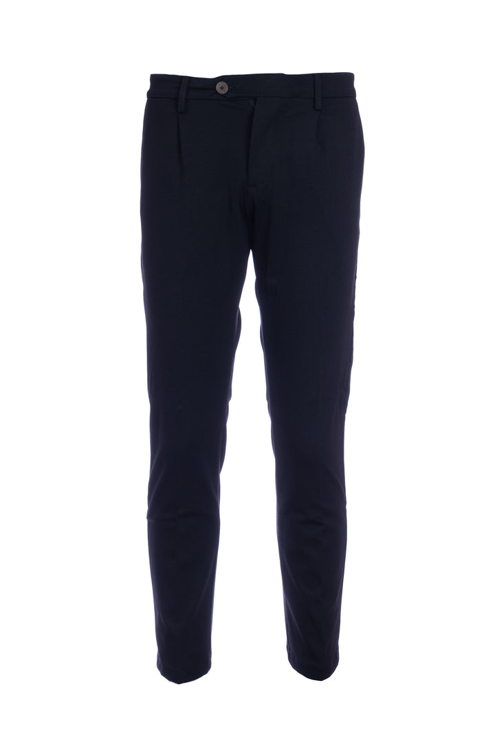 Black “FRIEND” trousers in stretch technical cotton