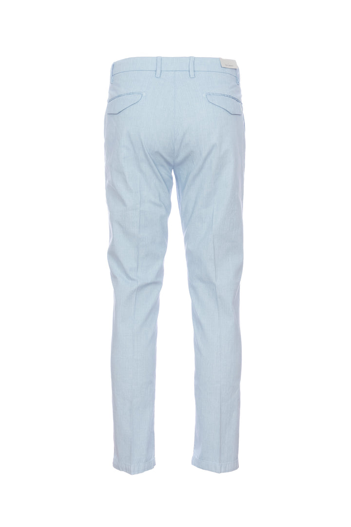 Pantalone “FRIEND” celeste in cotone elasticizzato