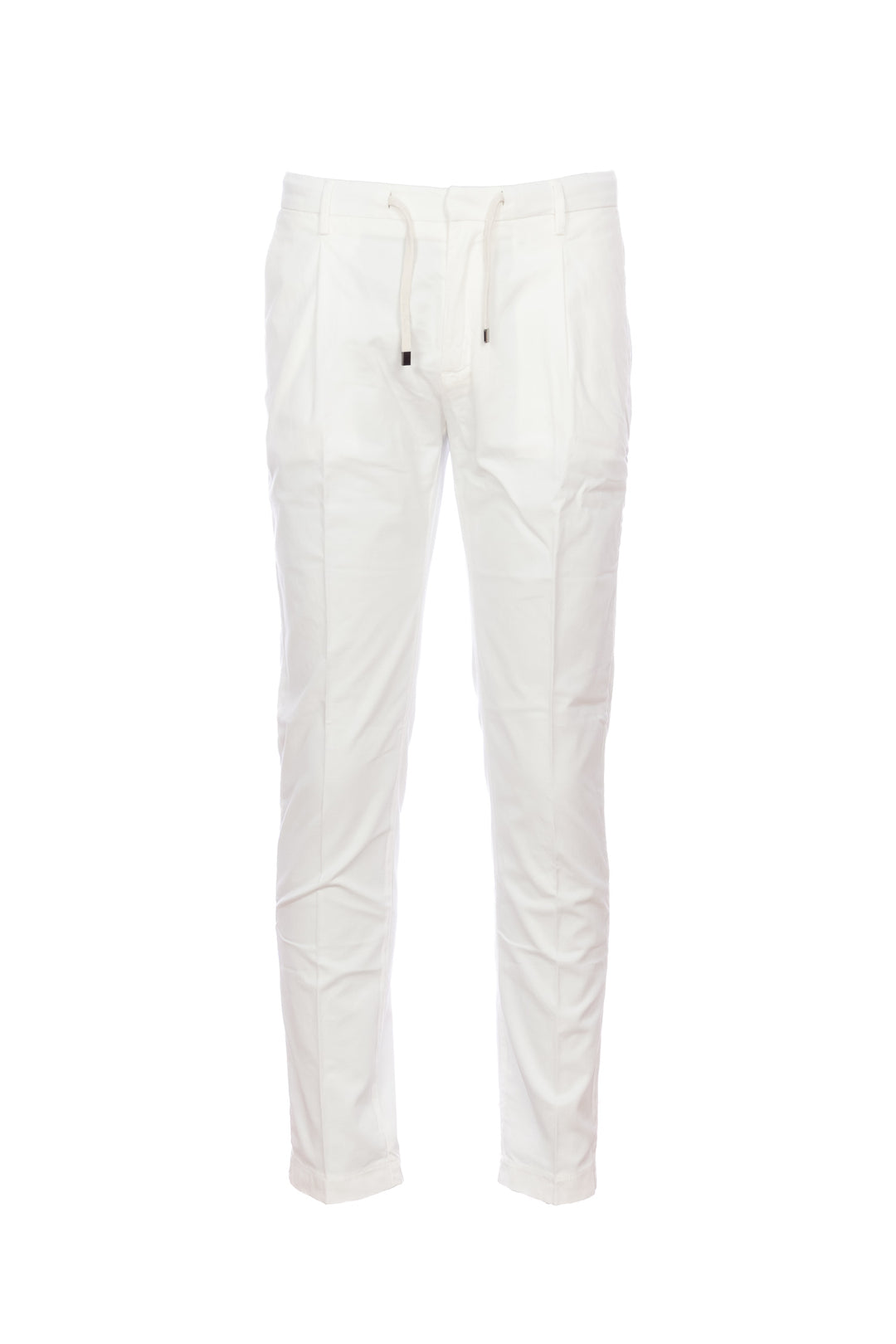 YAN SIMMON Pantalone “LIFE” off white in misto lino e cotone elasticizzato - Mancinelli 1954