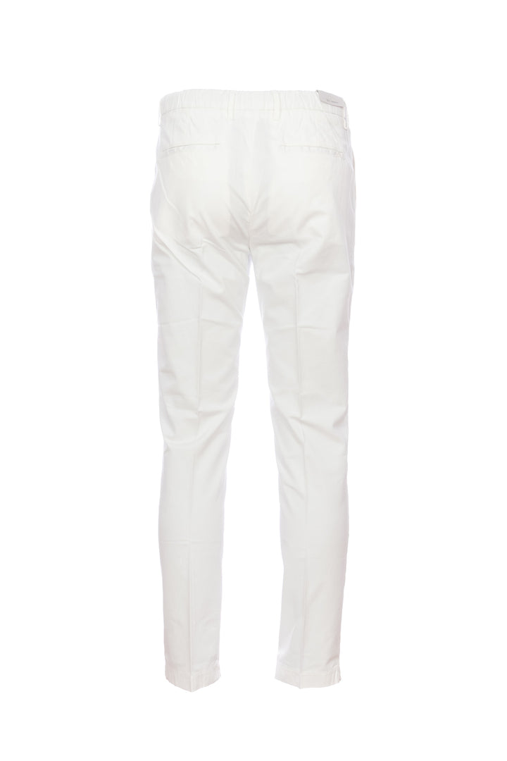 YAN SIMMON Pantalone “LIFE” off white in misto lino e cotone elasticizzato - Mancinelli 1954