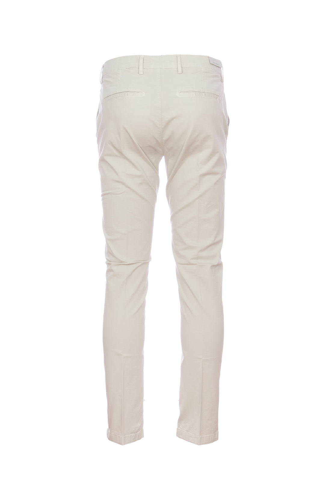 Ecru “STORY” trousers in stretch cotton gabardine