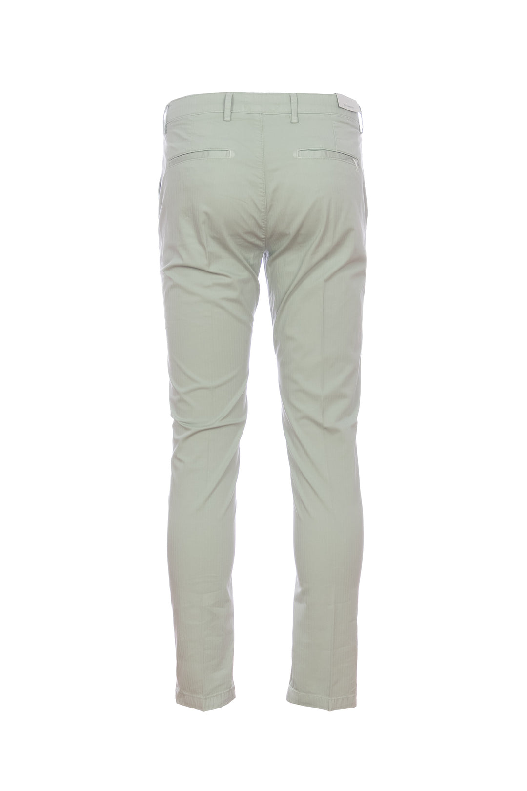 Pantalone “STORY” salvia in gabardina di cotone elasticizzato