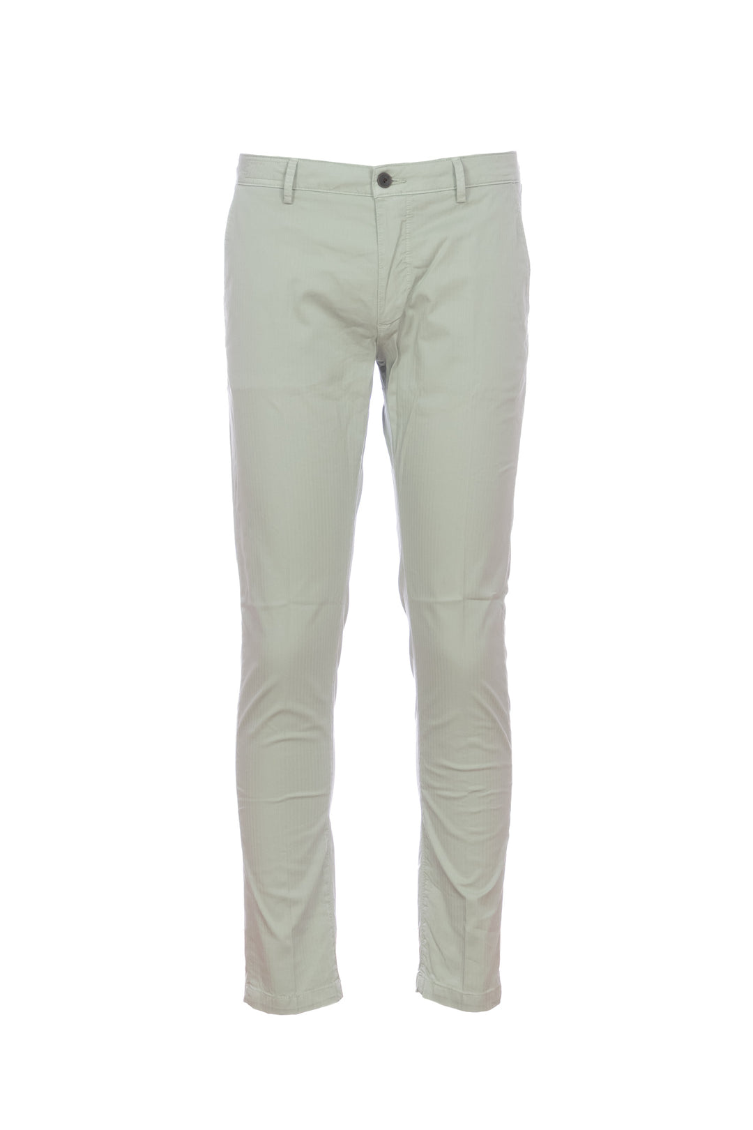 Pantalone “STORY” salvia in gabardina di cotone elasticizzato