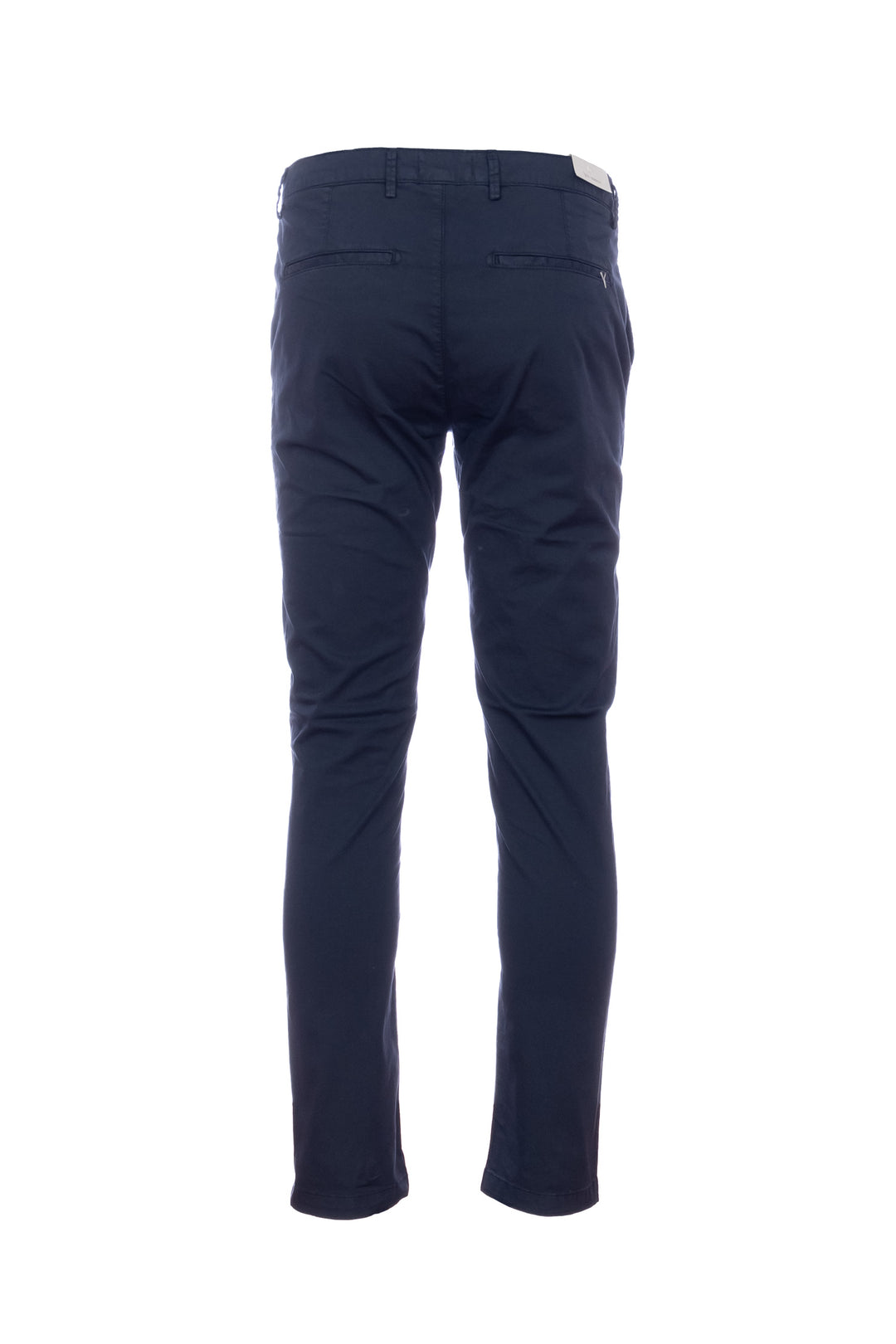 Pantalone “STORY” blu navy in gabardina di cotone elasticizzato