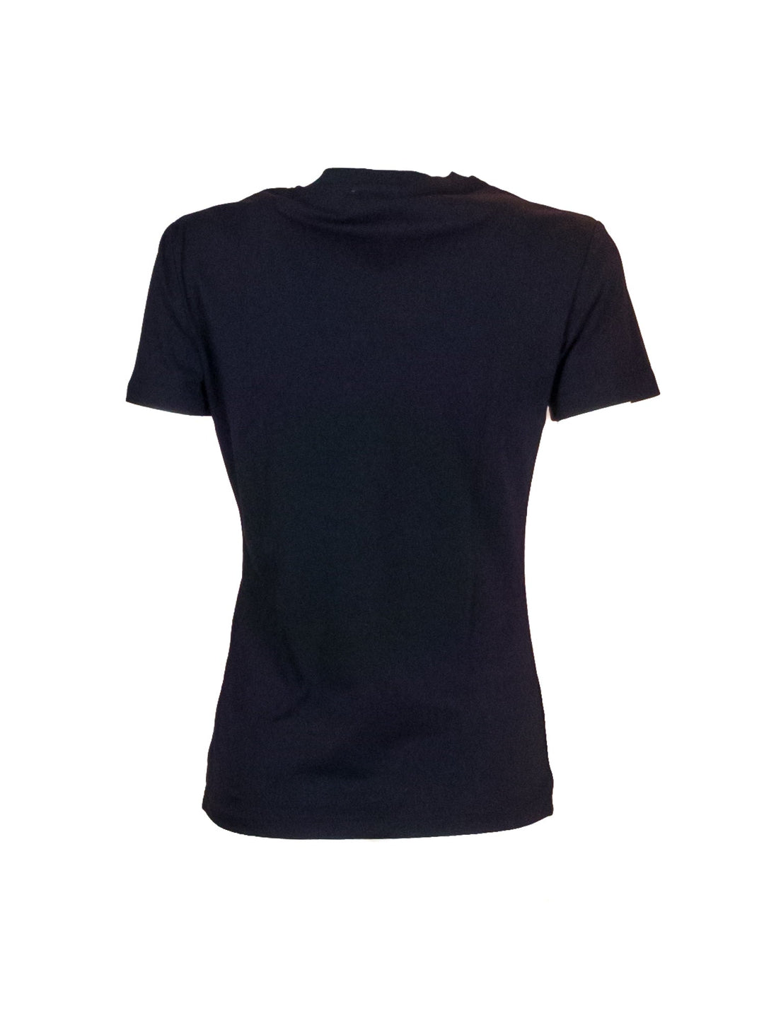 FRACOMINA T-shirt regular nera in jersey con strass - Mancinelli 1954