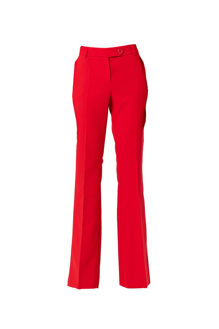 FRACOMINA Pantalone bootcut rosso con vita regolare - Mancinelli 1954
