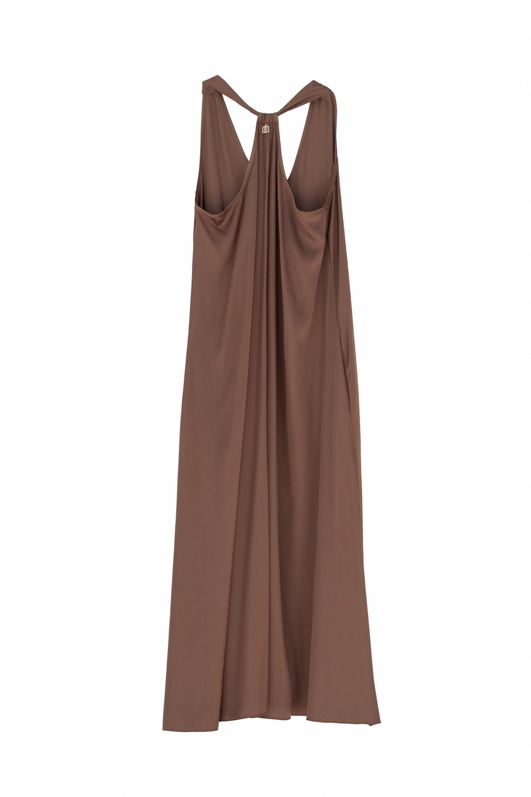 FRACOMINA Abito linea ad A midi cioccolato in viscosa - Mancinelli 1954