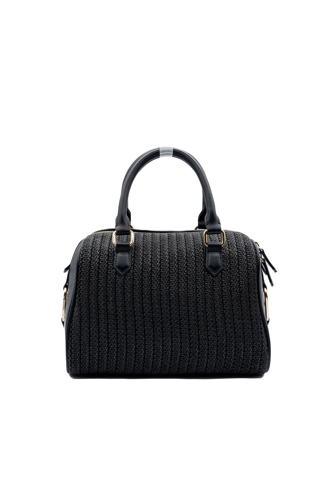 TWINSET Borsa a mano nera in crochet di rafia con tracolla rimovibile - Mancinelli 1954