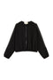 Black crepe jacket with embroidery