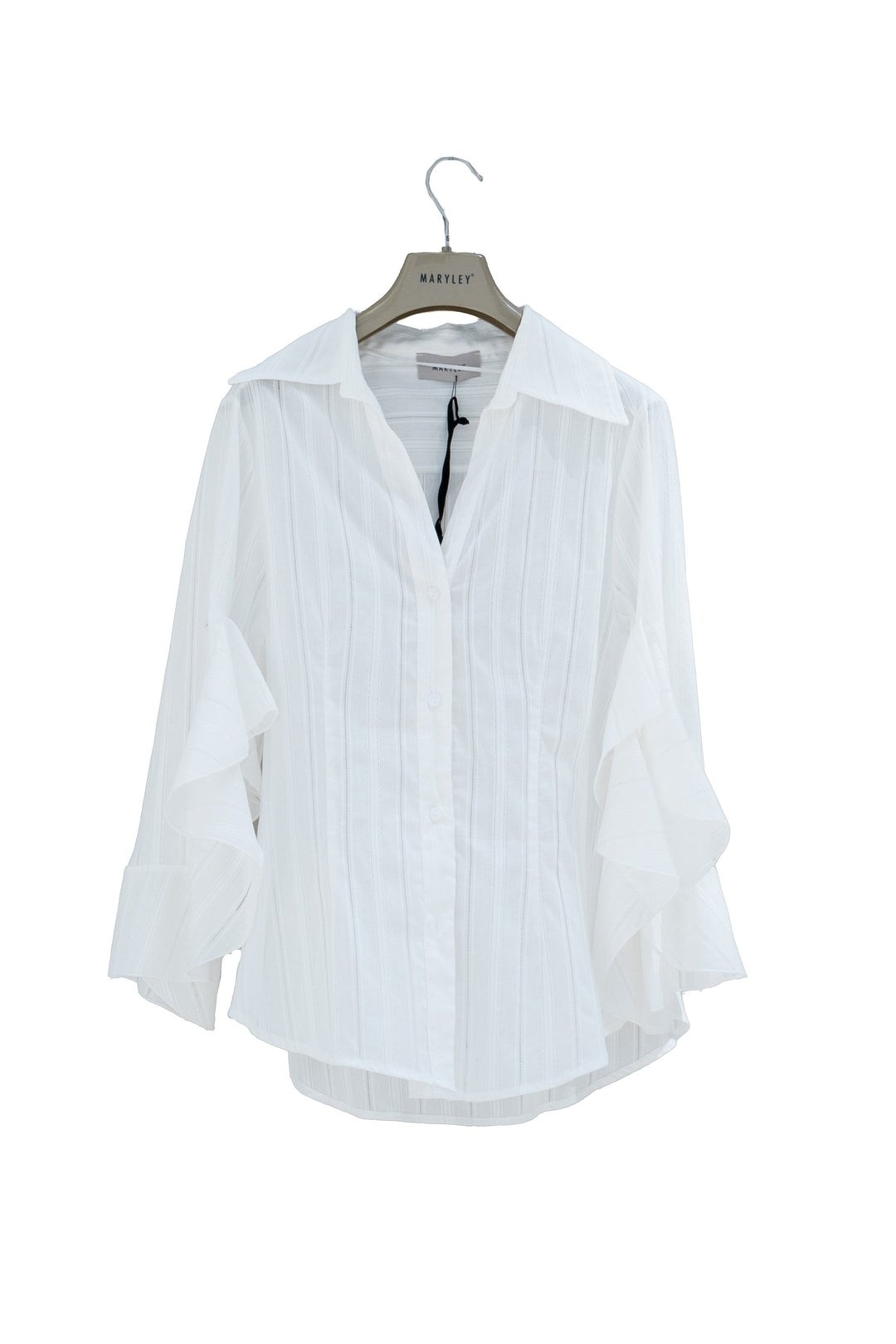 Maryley Camicia bianca con maniche volant - Mancinelli 1954
