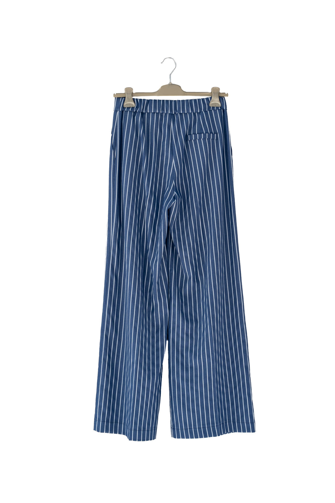 Maryley Pantalone palazzo blu gessato - Mancinelli 1954