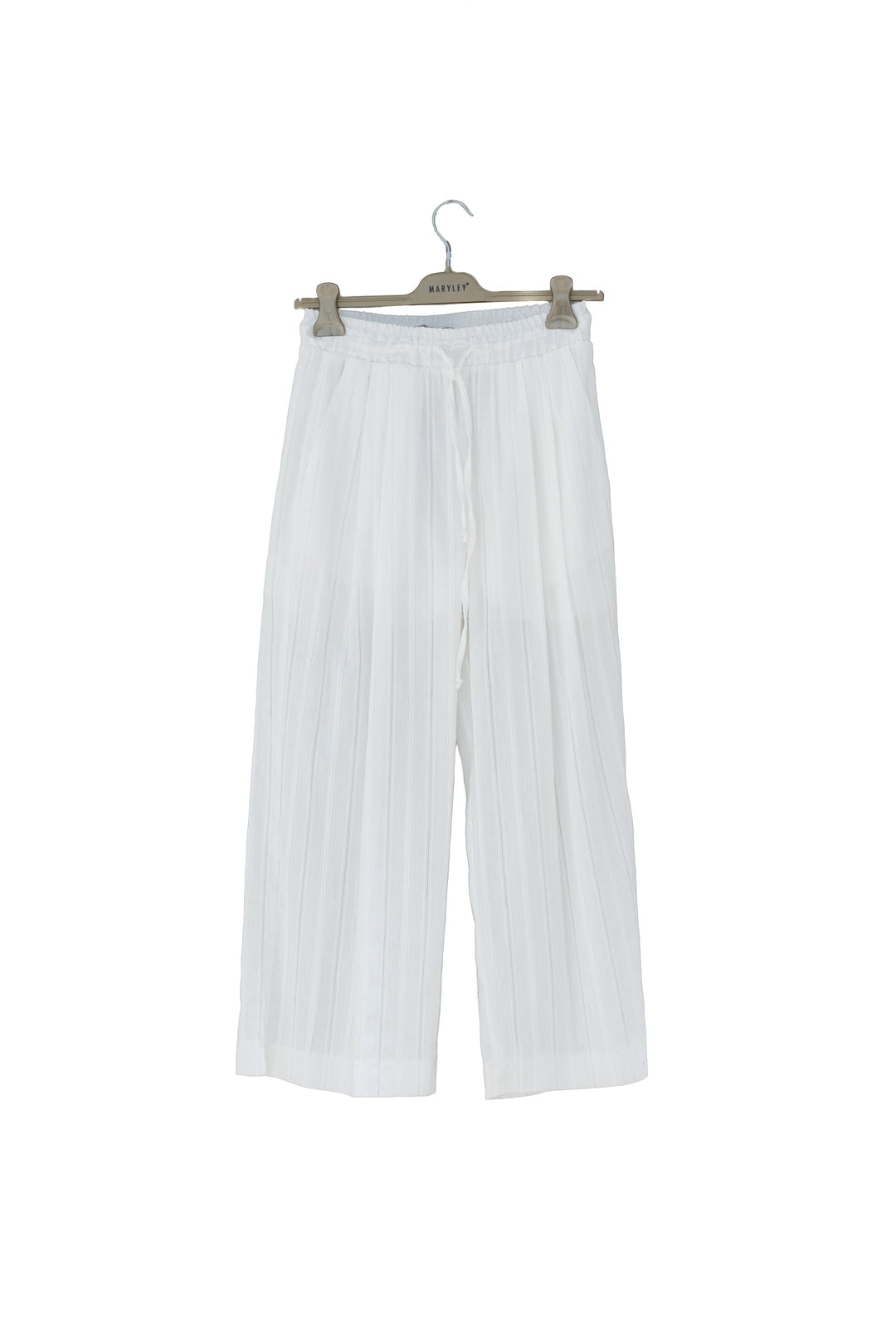 Maryley Pantalone bianco plissettato - Mancinelli 1954