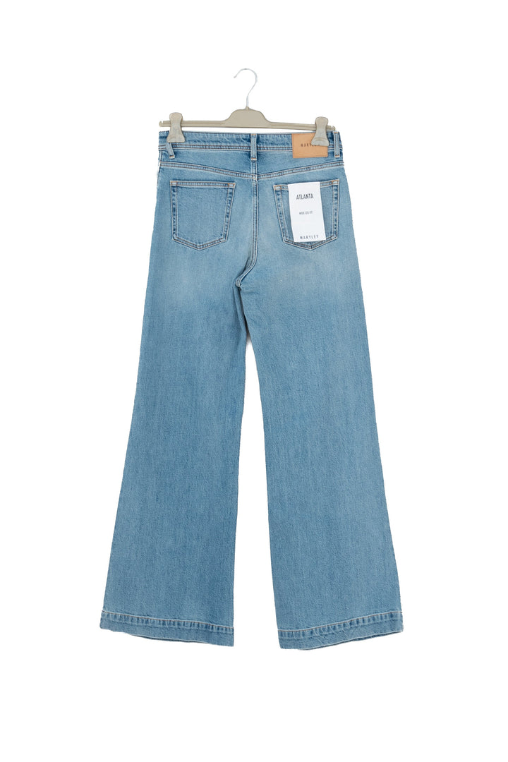 Maryley Jeans in denim di cotone stretch lavaggio medio - Mancinelli 1954