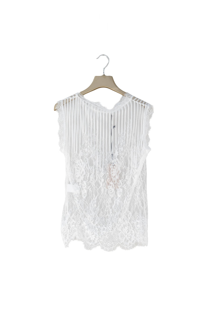 Maryley Top in pizzo bianco - Mancinelli 1954