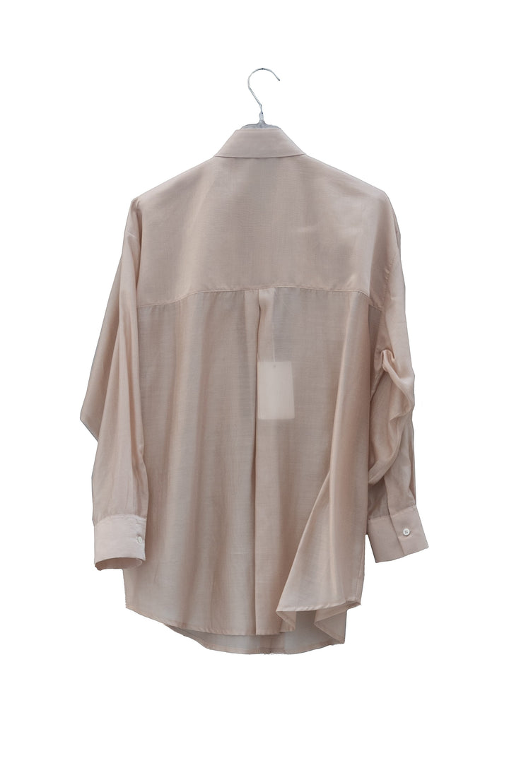 MOTEL Camicia beige in lyocell - Mancinelli 1954