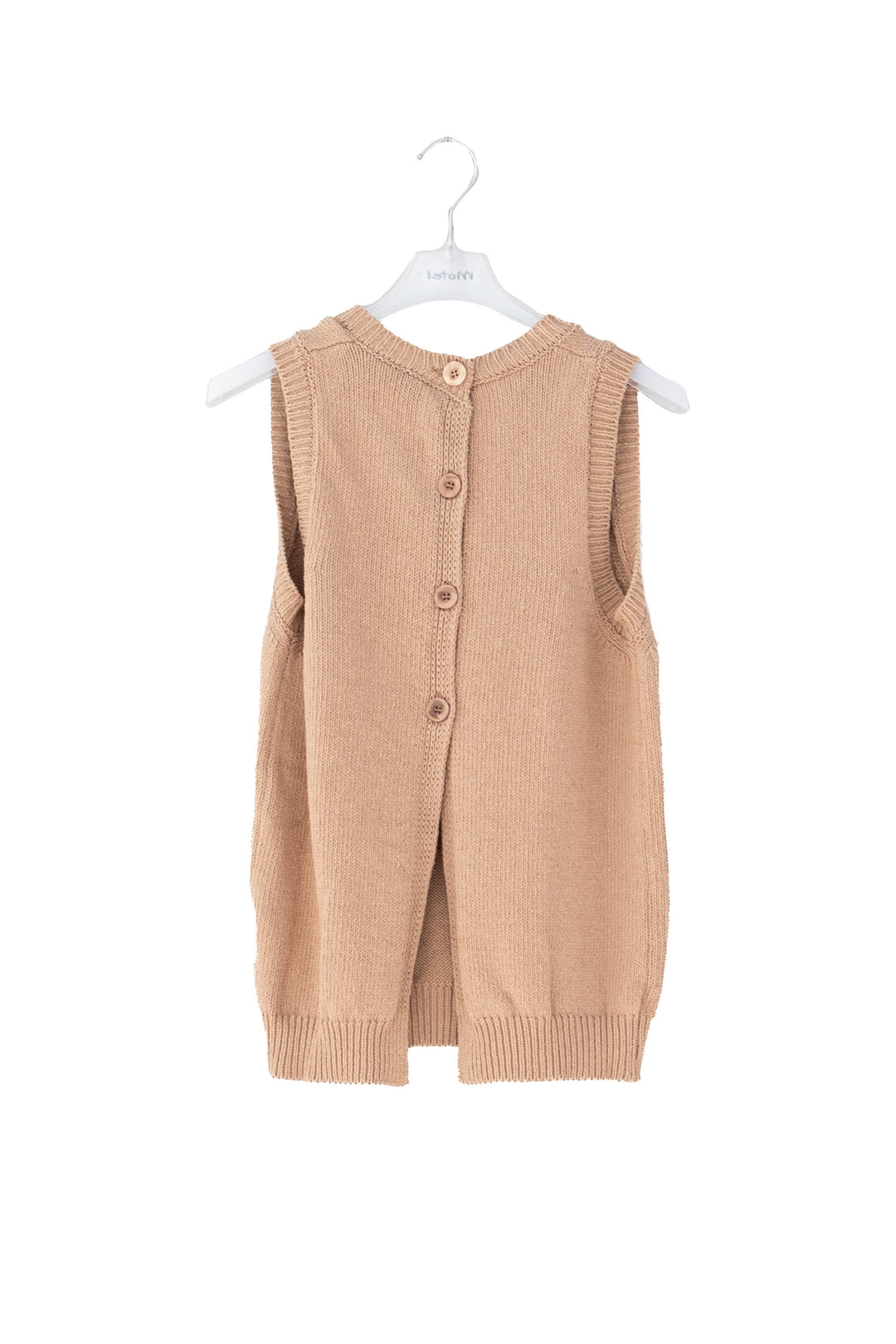 MOTEL Canotta taupe in maglia - Mancinelli 1954