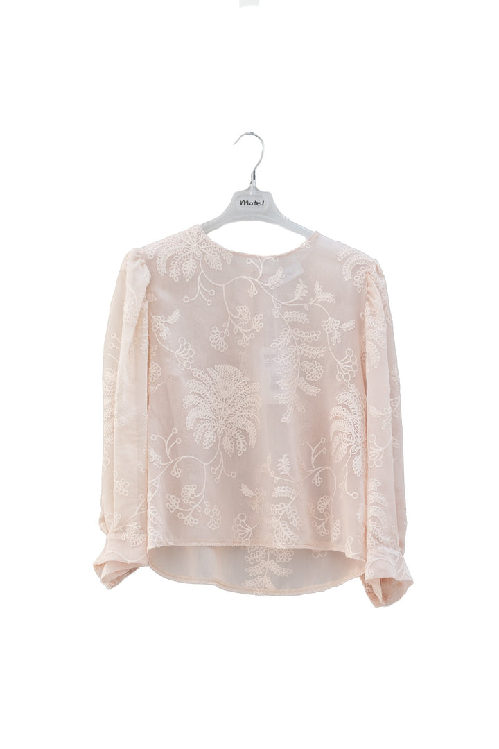 MOTEL Camicia beige ricamata in lyocell - Mancinelli 1954