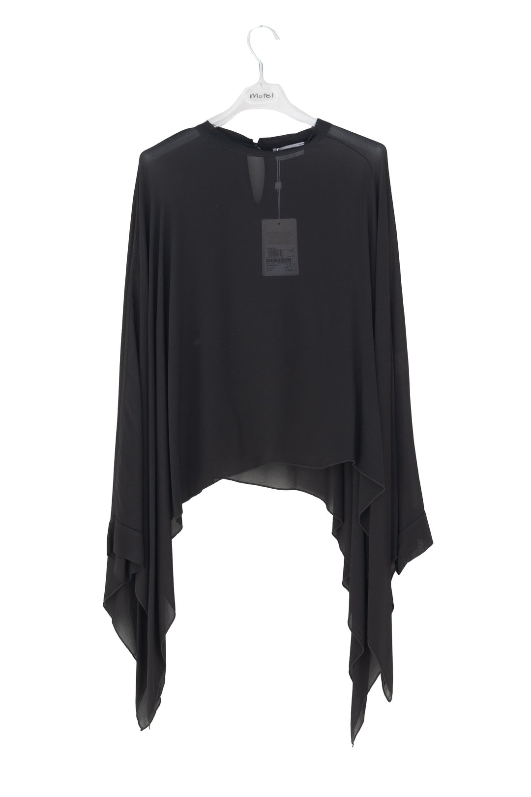 MOTEL Blusa Nera in Viscosa - Mancinelli 1954